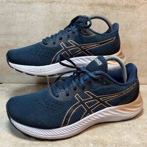 Asics Navy and Gold Athletic Shoes